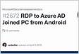 RDP to Azure AD Joined PC from Android 2672